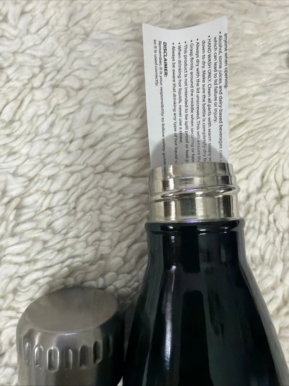 Victoria Secret hot /cold new water bottle black pink logo